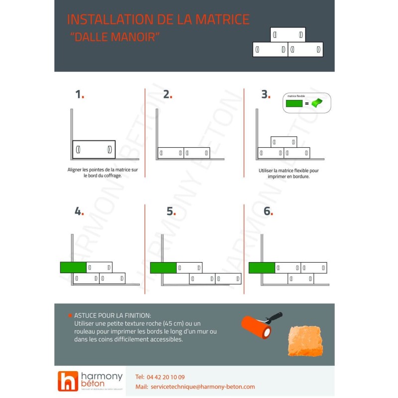 Matrice imitation Dalle manoir