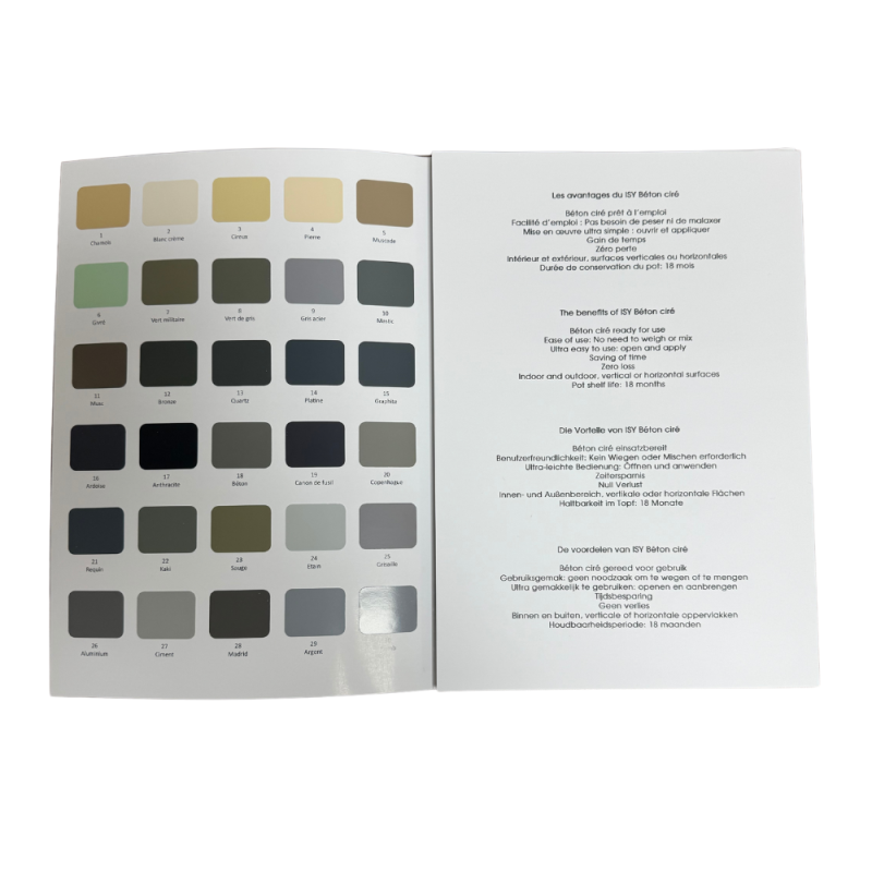 ISY Microtopping Color Chart